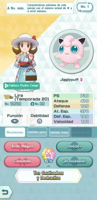 Lira y Jigglypuff Pokemon Masters EX