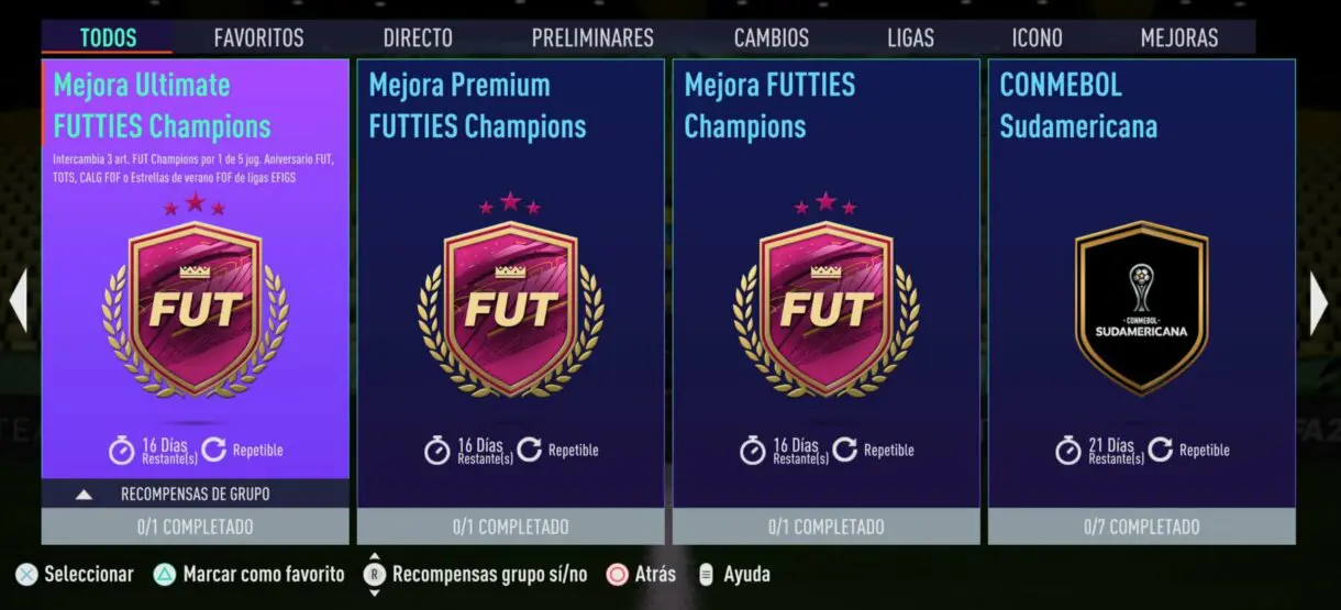 SBC´s Mejoras FUTTIES Champions FIFA 21 Ultimate Team