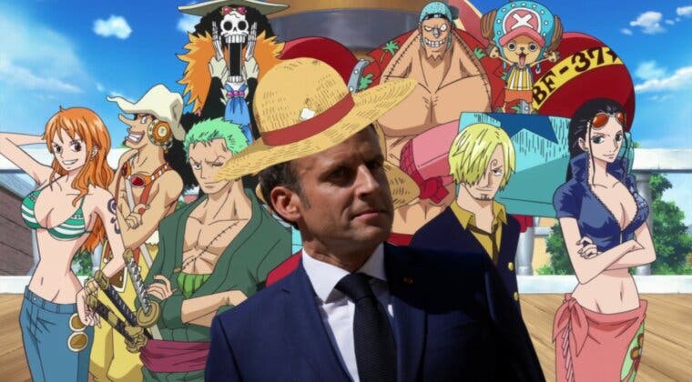 Imagen de El presidente de Francia comparte un cuadro único y exclusivo de One Piece