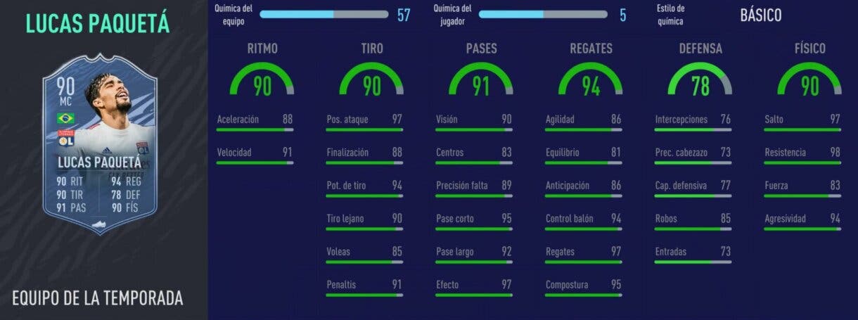 FIFA 21: los mejores mediocentros ofensivos de Ultimate Team relación calidad/precio stats in game Paquetá TOTS