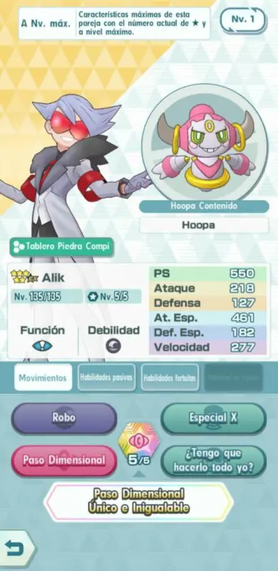 Pokemon Masters EX Alik y Hoopa
