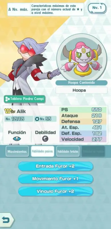 Pokemon Masters EX Alik y Hoopa habilidades