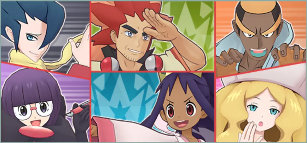 Pokemon Masters EX Aza Anis Lotto Catleya Mirto Iris