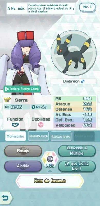 Pokemon Masters EX Serra y Umbreon