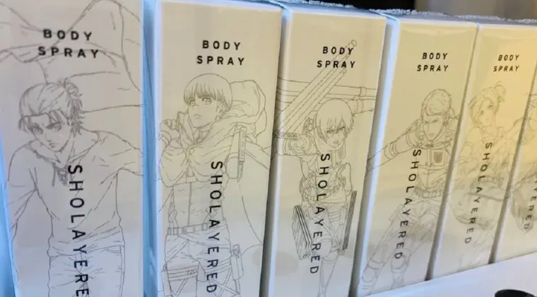 Imagen de Shingeki no Kyojin estrena uno de sus productos más curiosos: espráis corporales con olor a sus personajes
