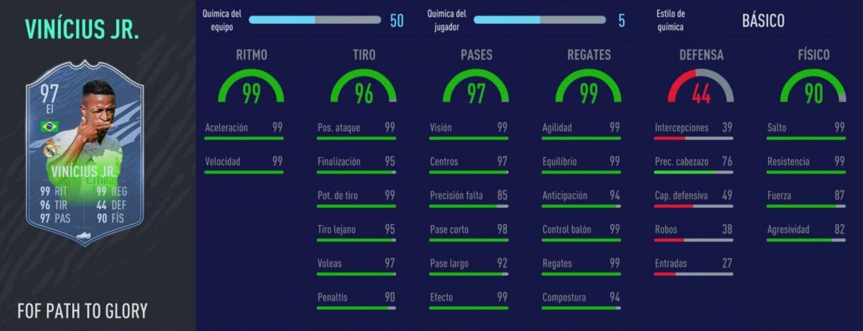 FIFA 21: por fin se actualizan las cartas Festival of FUTball. Aquí puedes ver sus nuevas estadísticas Ultimate Team Stats in game Vinícius