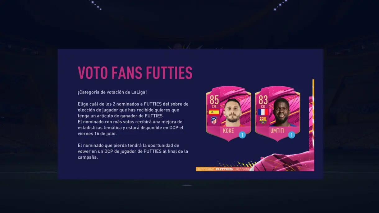 FIFA 21: Ya podemos votar por el próximo FUTTIES SBC. Estos jugadores de la Liga Santander son sus candidatos Ultimate Team