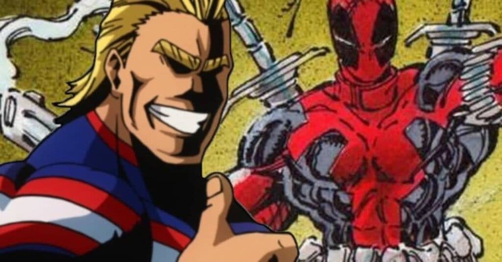 All Might (Boku no Hero Academia) y Deadpool