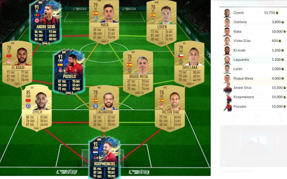 FIFA 21 Ultimate Team SBC Player Pick 88+