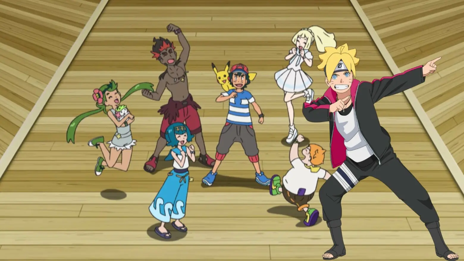 anime de Pokemon Ash y sus amigos de Alola Boruto