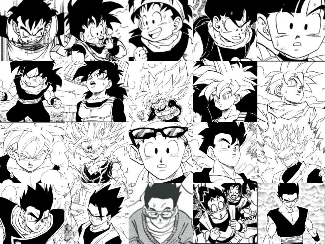 dragon ball gohan collage