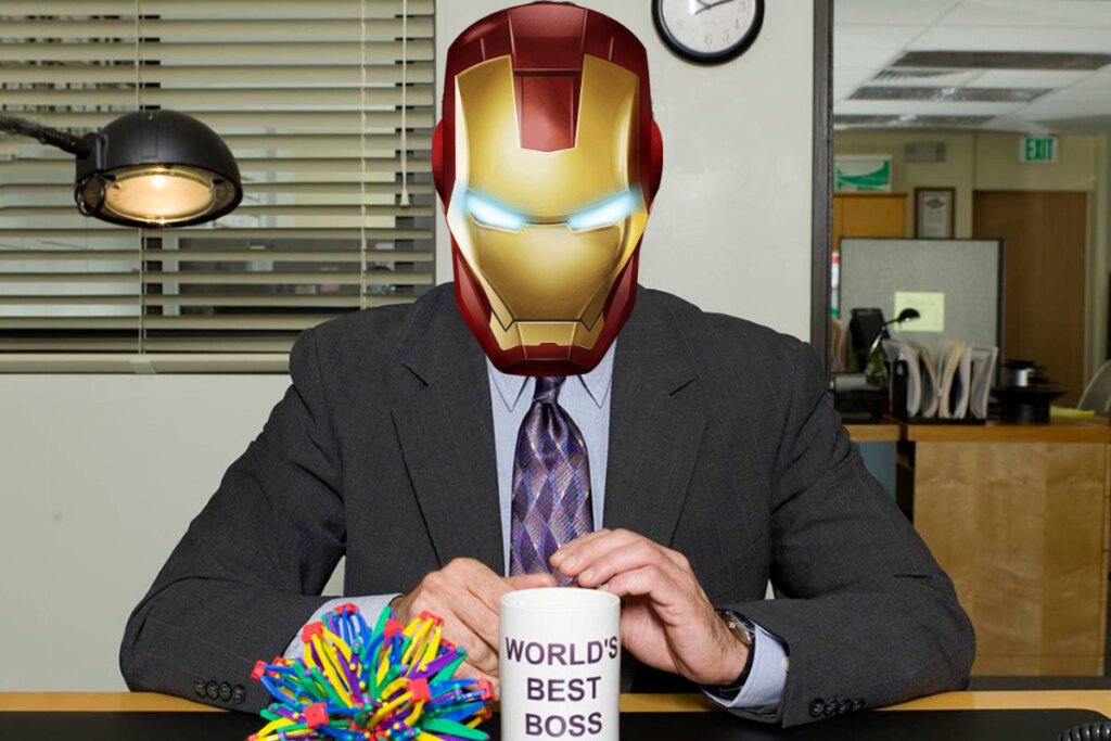 iron man en the office