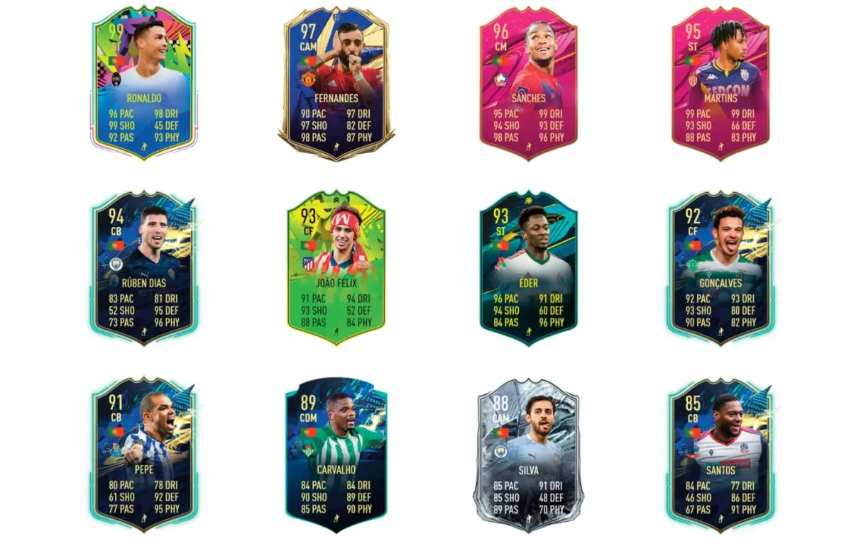 Links naranjas de Nani Showdown. FIFA 21 Ultimate Team