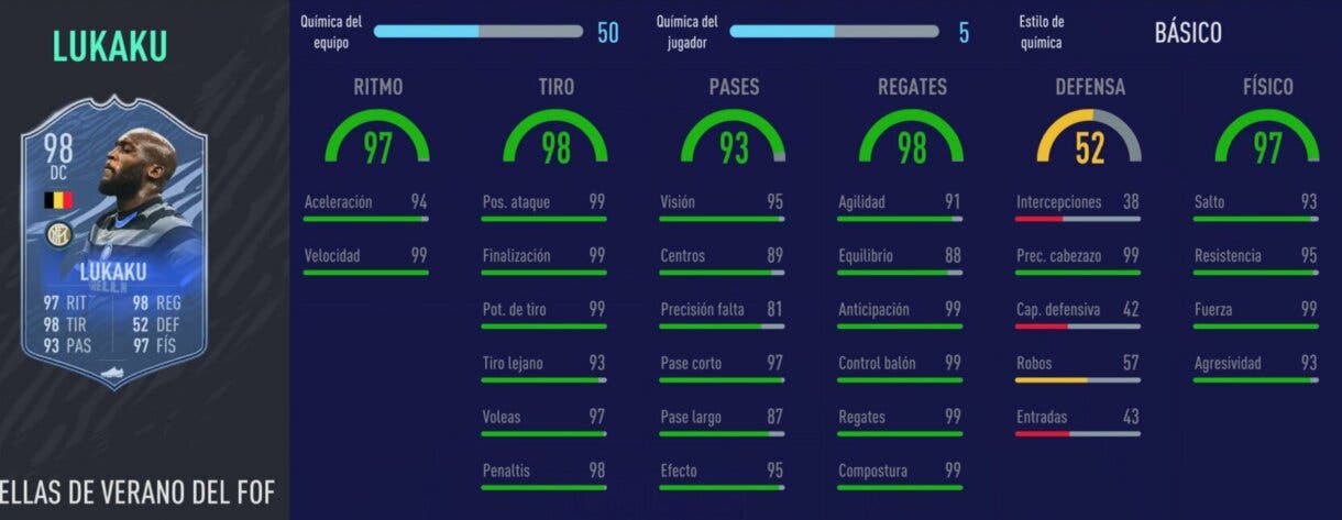FIFA 21: los mejores delanteros de la Serie A relación calidad/precio stats in game Lukaku TOTS