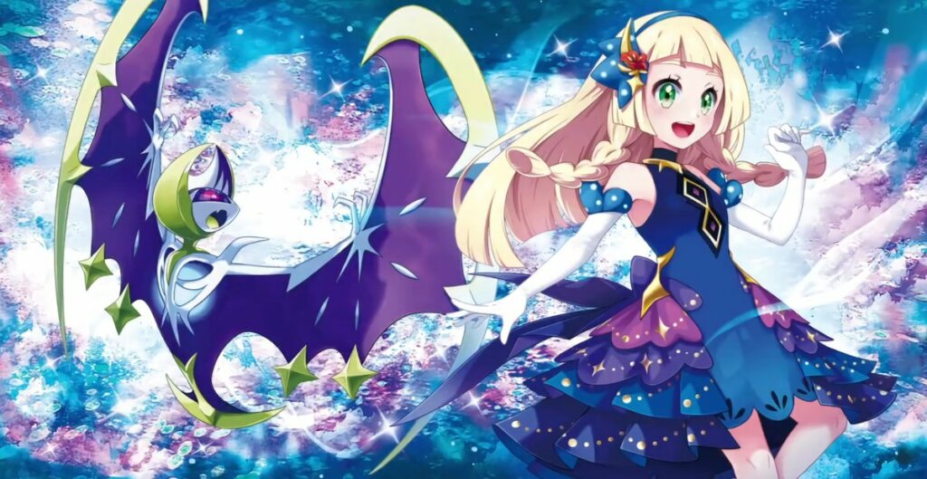 Lylia y Lunala Pokemon Masters EX arte