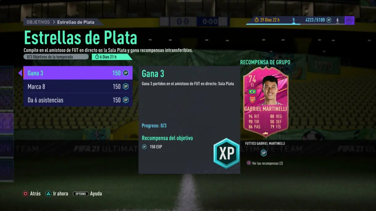 Objetivos de Martinelli FUTTIES. FIFA 21 Ultimate Team