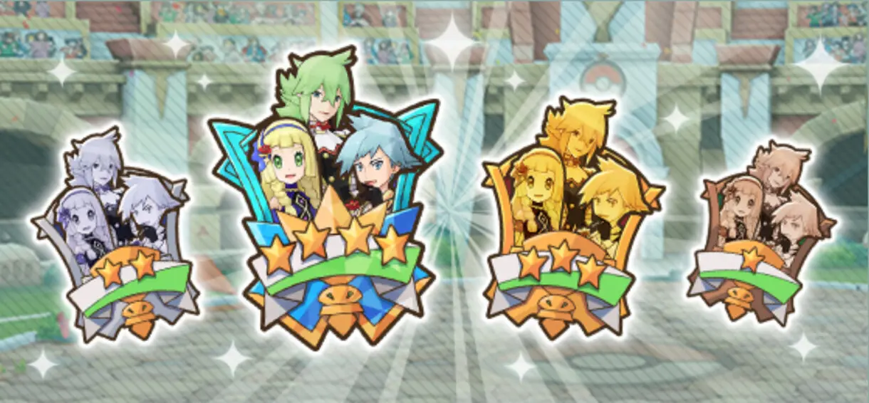 Pokemon Masters EX emblemas evento Lylia Maximo N
