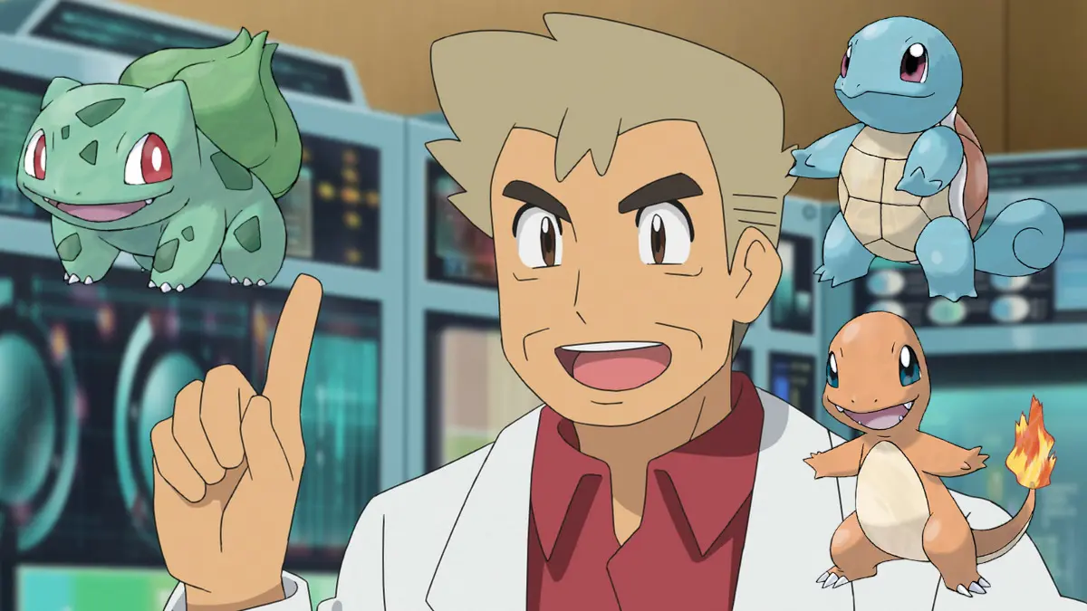 Profesor Oak Bulbasaur Squirtle Charmander