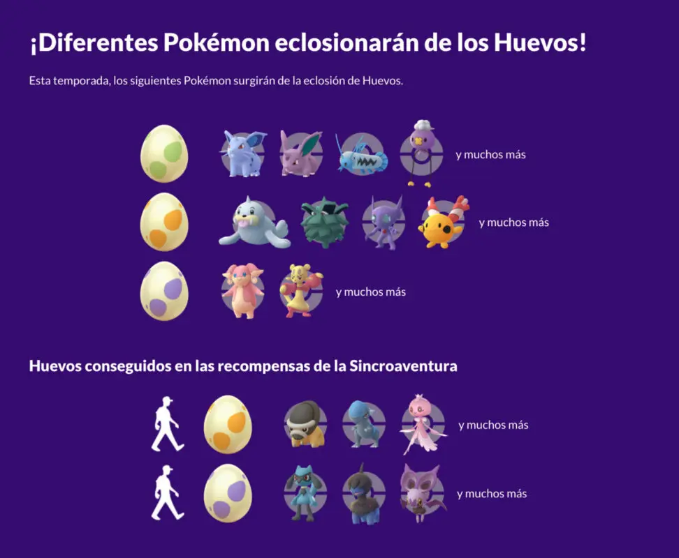 Temporada de Travesuras Pokemon GO Huevos