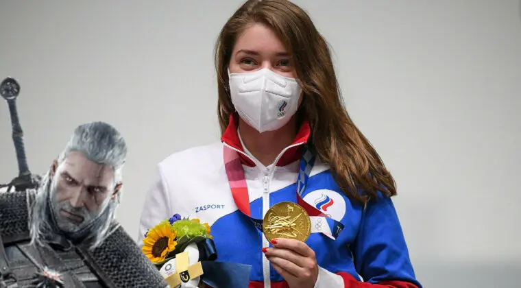 Imagen de La ciudad de la medallista Vitalina Batsaráshkina la recibe con este mítico tema de The Witcher