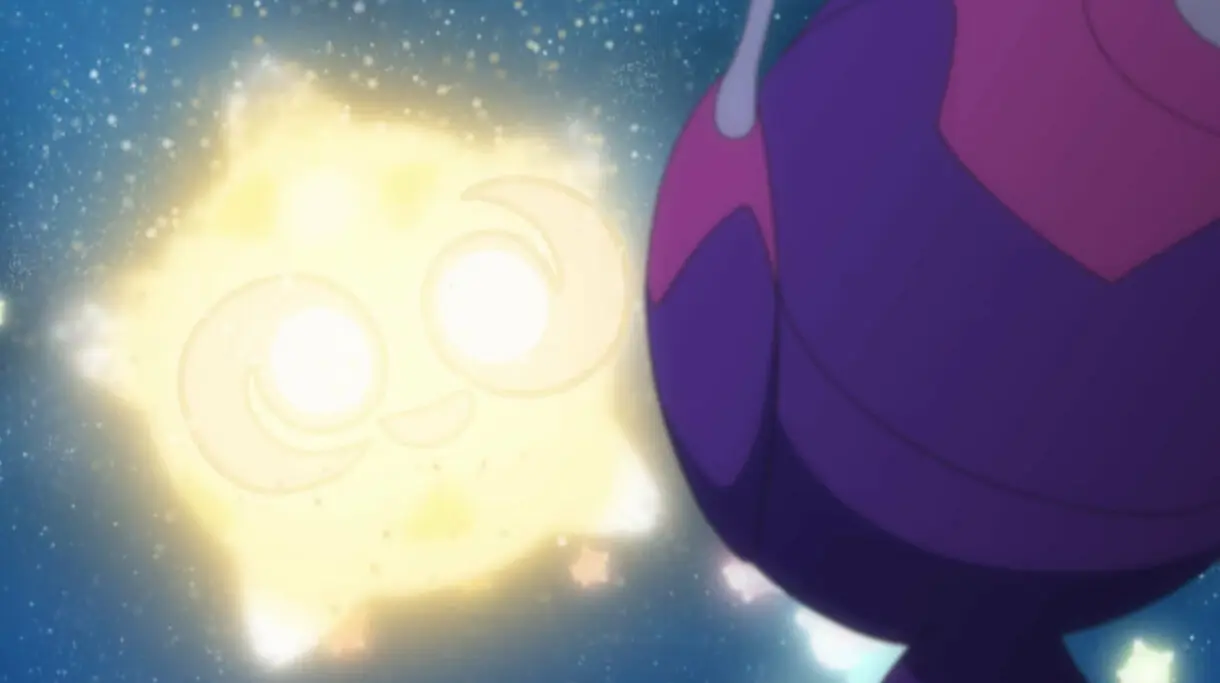 anime de Pokemon Sol y Luna Minior Poipole despedida