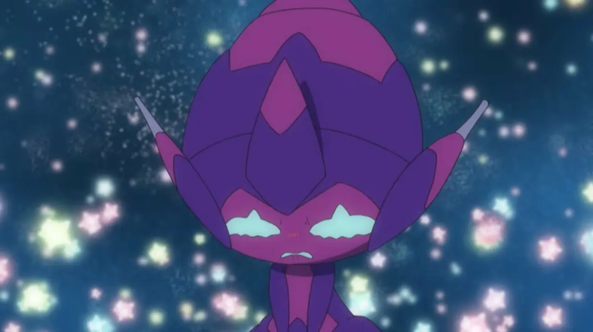 anime de Pokemon Sol y Luna Poipole triste Minior