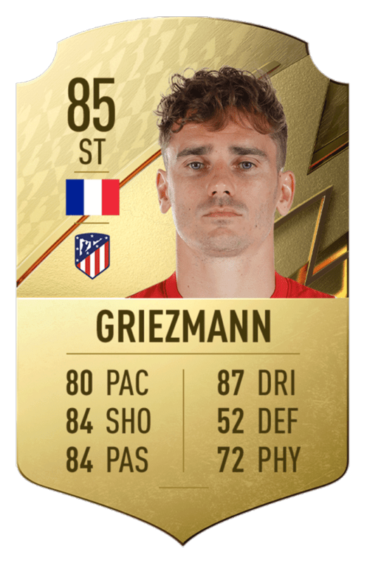 FIFA 22 medias: estos son los 20 mejores jugadores de la Liga Santander en Ultimate Team Griezmann