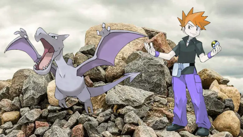 Azul y Aerodactyl Pokemon Masters EX
