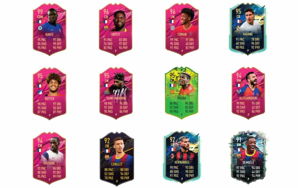 Links naranjas de Guendouzi Showdown. FIFA 21 Ultimate Team