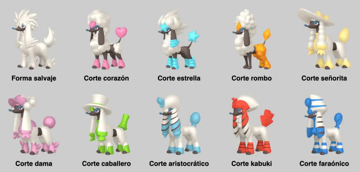 cortes de pelo de Furfrou (Fuente, Wikidex.net)