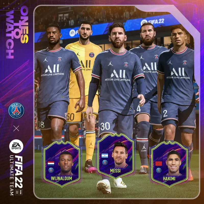 FIFA 22: Leo Messi y otros dos jugadores del PSG son confirmados como Ones to Watch (OTW) Wijnaldum y Hakimi 1