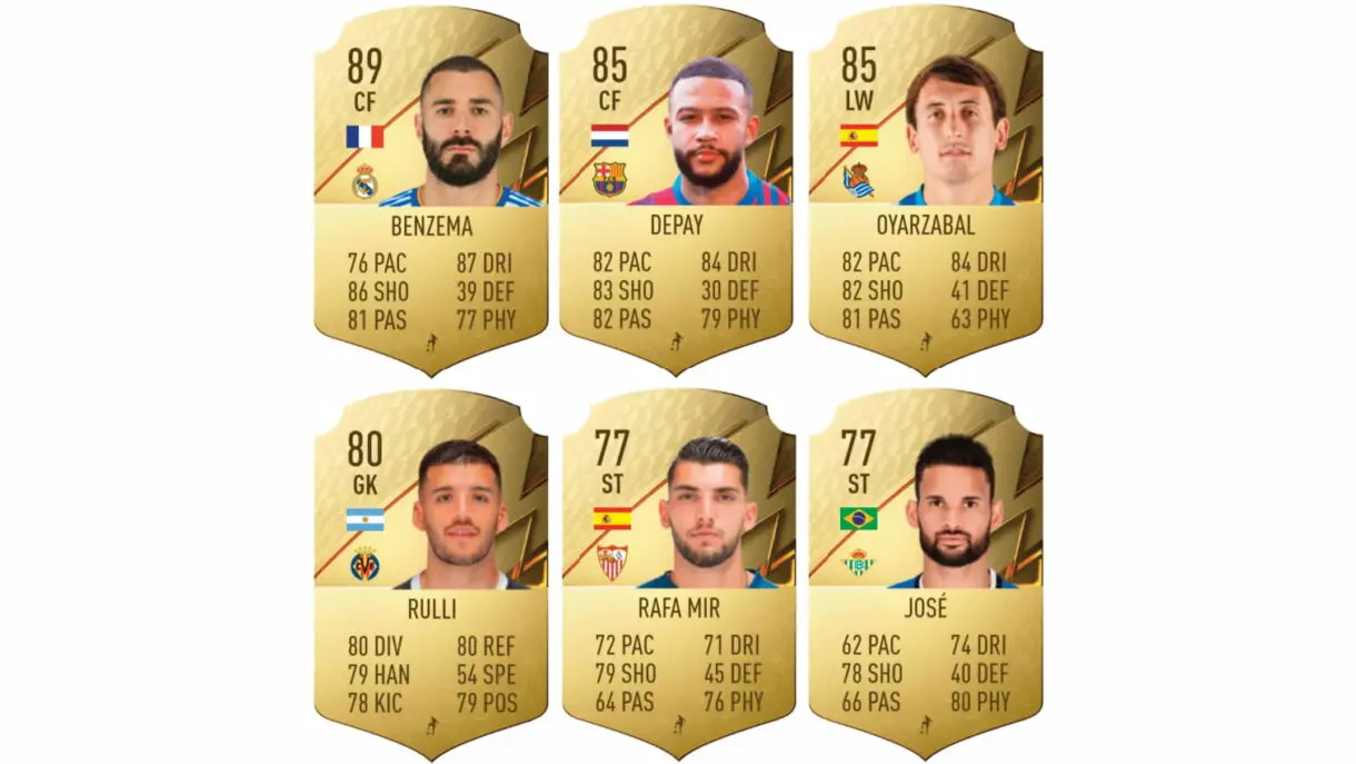 FIFA 22: estos son los siete candidatos al POTM de la Liga Santander Ultimate Team