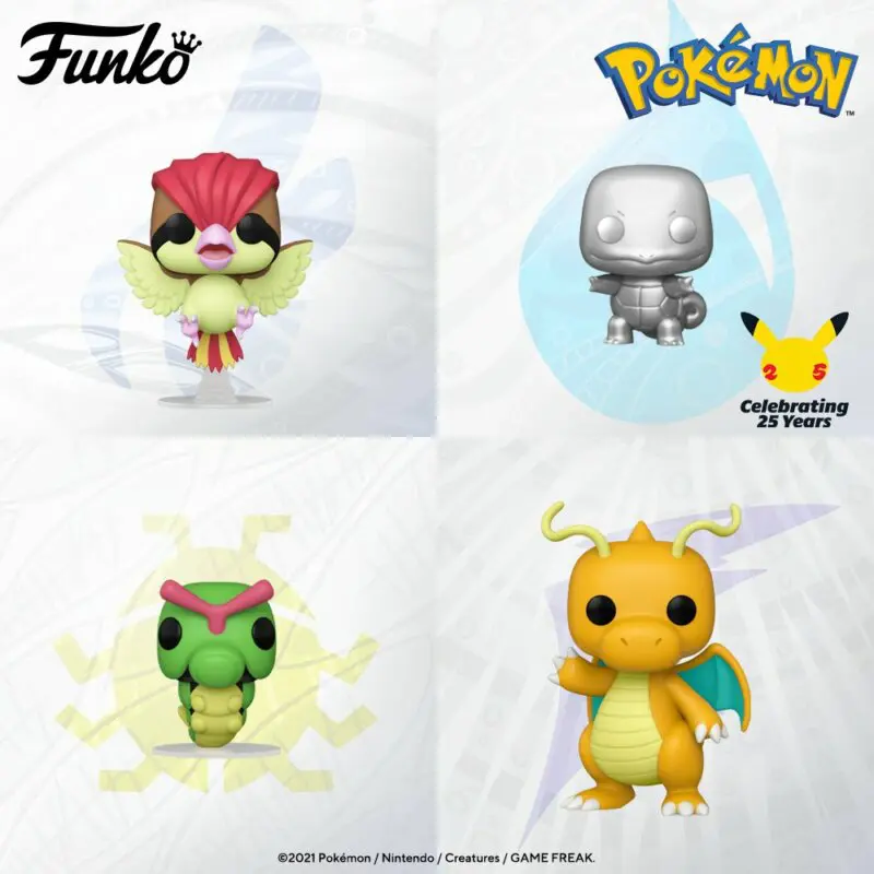 Funko POP de Pokemon Squirtle Caterpie Pidgeotto Dragonite