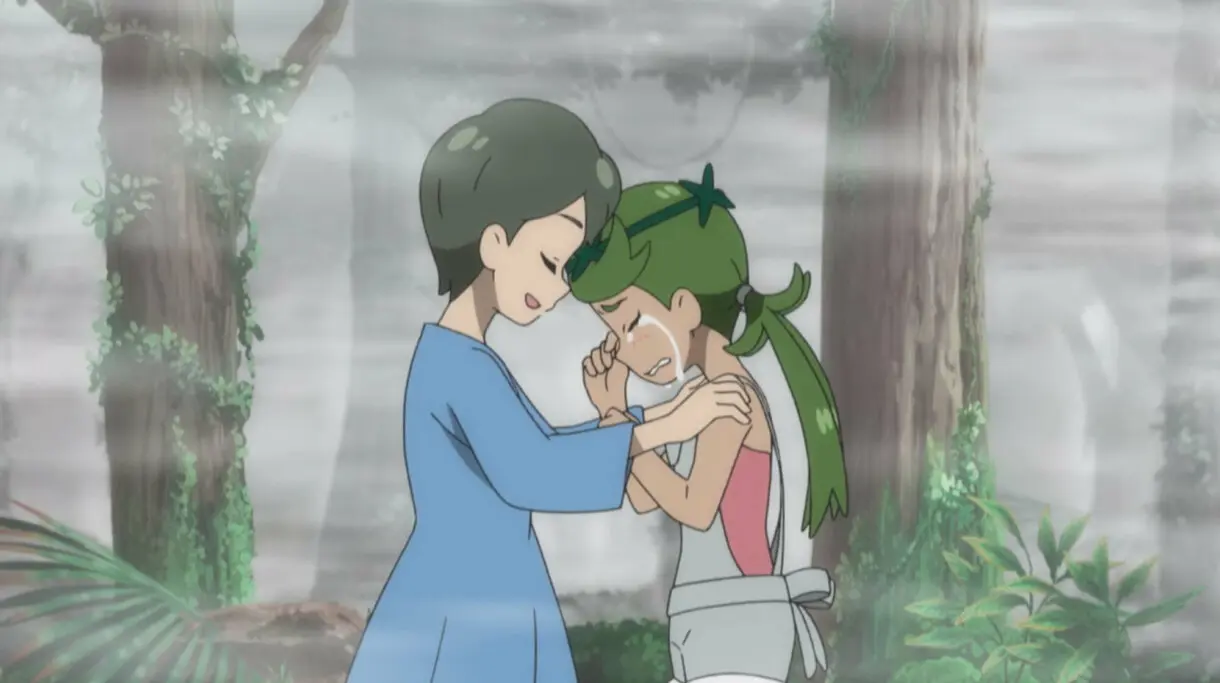 Lulu y su madre anime de Pokemon Sol y Luna