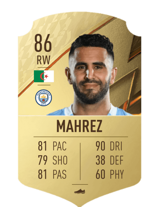 Calcetines FIFA 22: estas son todas las cartas reveladas del Manchester City Ultimate Team Mahrez