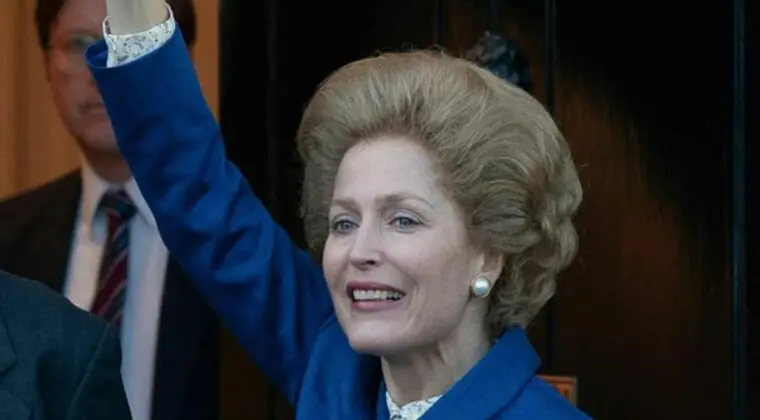 Imagen de The Crown: la enorme metedura de pata de una periodista que pregunta a Gillian Anderson sobre Margaret Tatcher