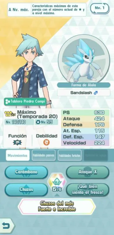 Maximo y Sandslash Pokemon Masters EX