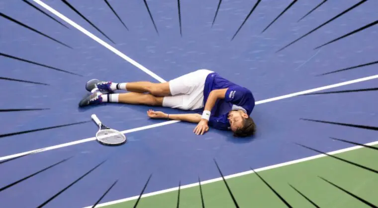 Imagen de "L2 e izquierda"; así es la peculiar celebración con guiño a FIFA del campeón del US Open de tenis