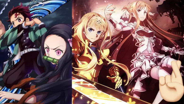 mis deseos anime finales 2021 Sword Art Online Kimetsu no Yaiba
