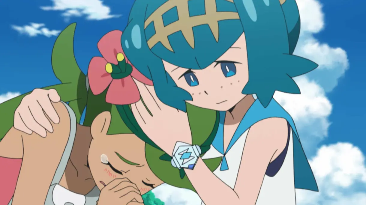 Nereida y Lulu anime de Pokemon Sol y Luna