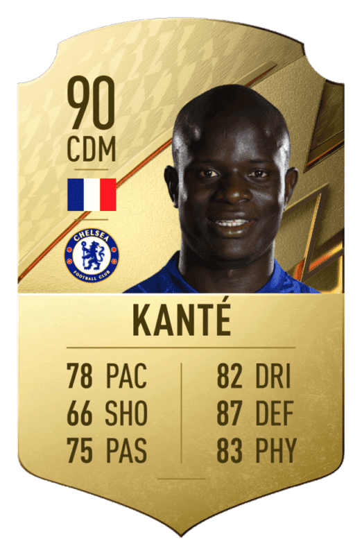 FIFA 22: revelado el top 20 de jugadores de la Premier League con mayor media N´Golo Kanté