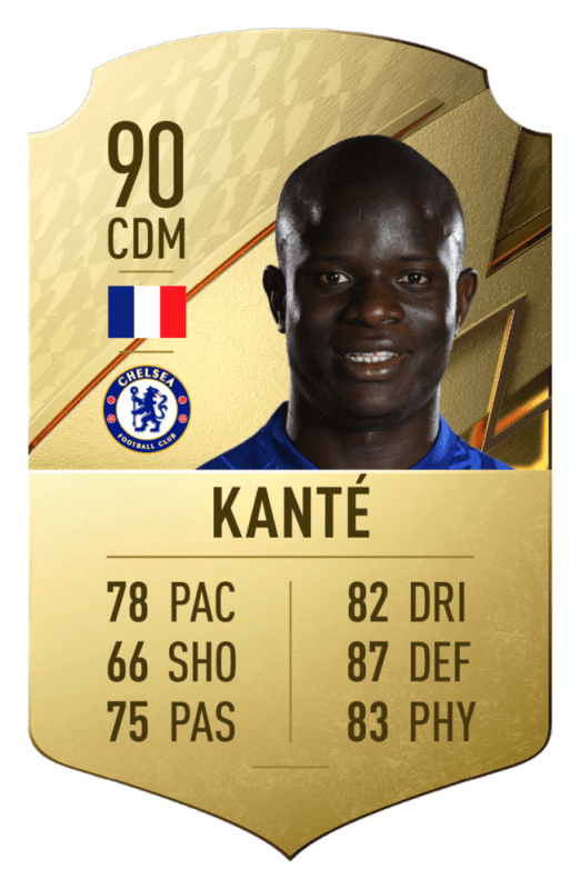 FIFA 22: revelado el top 20 de jugadores de la Premier League con mayor media N´Golo Kanté