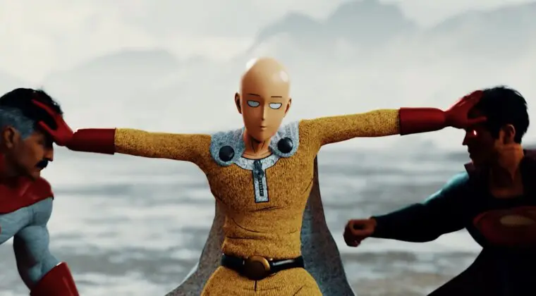Imagen de Saitama (One Punch Man) se enfrenta a Superman, Omni-Man y Homelander en una brutal animación fan