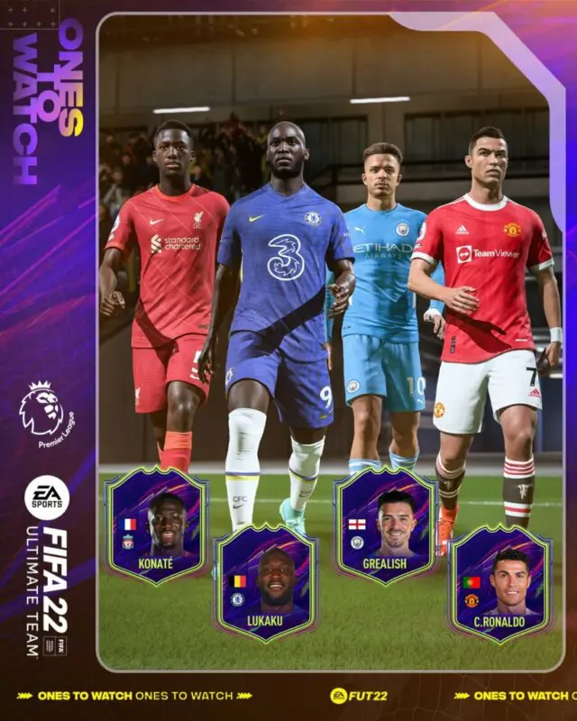 FIFA 22: confirmados cuatro nuevos Ones to Watch (OTW) para Ultimate Team Cristiano Ronaldo, Jack Grealish, Romelu Lukaku e Ibrahima Konaté