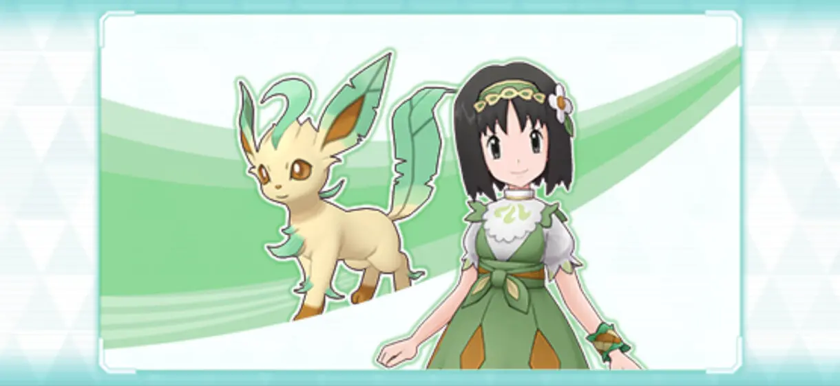 Pokemon Masters EX Erika y Leafeon