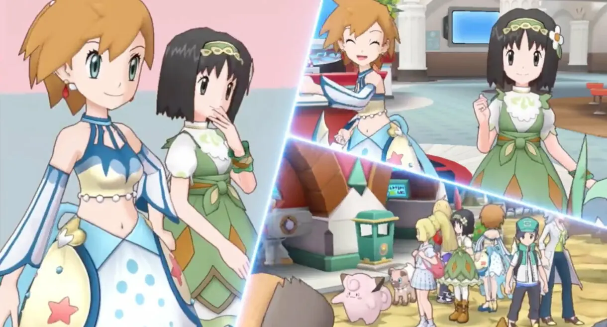 Pokemon Masters EX Misty y Erika Trajes S
