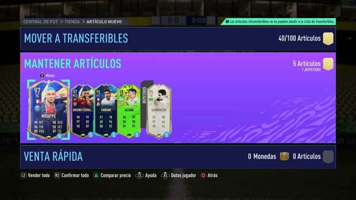FIFA 22: algunas de las mejores cartas de Ultimate Team ya están disponibles como cedidas gratuitas