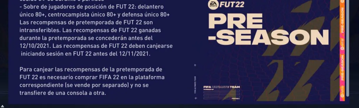 FIFA 21: aparecen más recompensas para FIFA 22 con la segunda semana de Pre-Season Ultimate Team 2