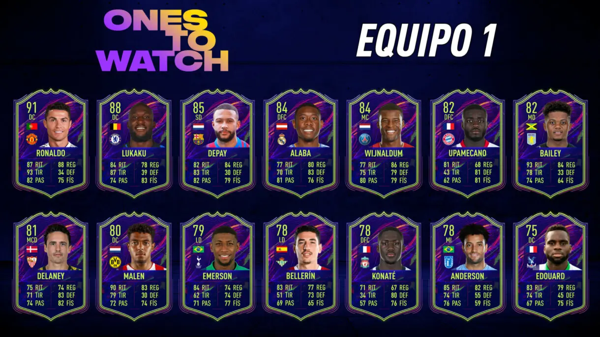FIFA 22 Ultimate Team Predicción Ones to Watch OTW Equipo 1