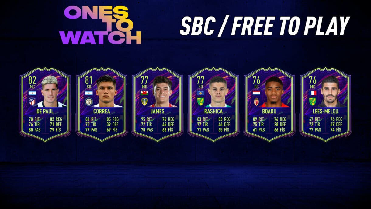 FIFA 22 Ultimate Team Predicción Ones to Watch OTW SBC + free to play